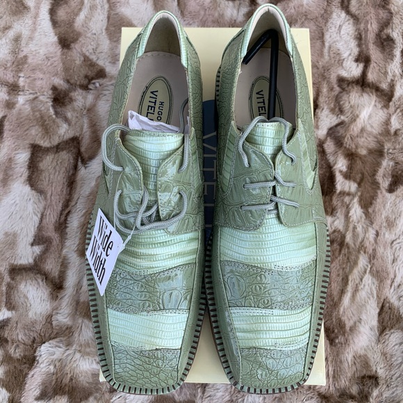 hugo vitelli Other - Hugo Vitelli NWT green Lace-Up Oxfords M 10 1/2 W